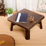 实木小茶桌子 日式炕桌榻榻米地台 烧桐木炕几炕桌 飘窗茶几餐桌