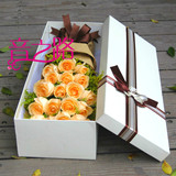 19朵玫瑰礼盒装预订生日鲜花速递三亚西藏城关区拉萨同城花店送花
