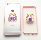 美少女战士iPhone5,6,6p苹果手机壳亚克力保护套硅胶卡通套子包邮
