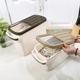米桶 储米箱5/10kg带滑轮米柜 防潮防虫米缸 塑料厨房密封橱柜面