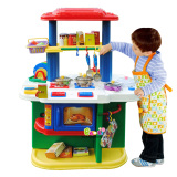 过家家厨房玩具套装儿童玩具带灯光音乐 大型厨房做饭 豪华双面