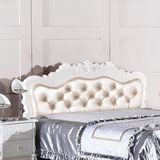 白色实木床1.5米 烤漆床简约实木床 1.8米气压储物高箱床韩式床