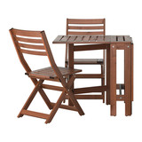 宜家正品代购 阿普莱诺 桌子+两折叠椅，户外