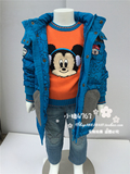丽婴房迪士尼专柜一线正品2015男童冬装新款加厚中长款羽绒服外套
