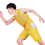 正品YONEX尤尼克斯羽毛球服 男运动T恤 圆领夏季背心无袖上衣新品