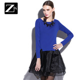 ZK2016春装新款套装裙名媛修身套装女装时尚气质休闲套装潮