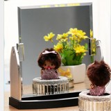 韩版方形化妆镜 大号台式梳妆镜加厚耐磨可旋转台式单面镜子特价