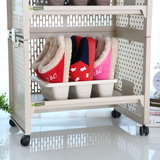 创意日式三卡位鞋子收纳盒鞋架立式省空间鞋柜简易鞋盒整理架包邮