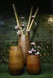 现代中式复古仿旧陶瓷落地大花瓶客厅酒店摆件插花瓶组合陶缸陶罐