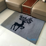 新款现代圣诞节驯鹿图案地毯客厅茶几床边玄关个性卡通地毯可定制