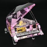 2016最浪漫18音k9水晶钢琴音乐盒--粉色童话 遥控MP3音乐盒 创意