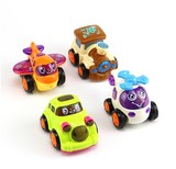 儿童Q版小汽车玩具车惯性回力车飞机工程车婴儿宝宝0-3岁益智玩具