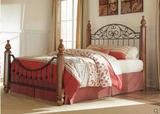 美式桦木实木双人床 仿古铁艺床 1.8米双人床1.5米双人床