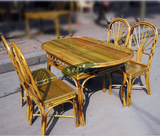 厂家直销竹家具 餐厅竹餐桌竹制饭桌 餐桌椅组合 餐桌餐椅套件