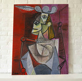 毕加索现代抽象人物装饰油画壁画玄关走廊挂画墙画艺术帆布画定制