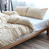 田园风文艺棉麻床单四件套北欧简约小清新床笠款1.5m1.8床上用品