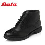 Bata/拔佳冬季专柜同款牛皮舒适中跟女靴短靴AWG67DD5