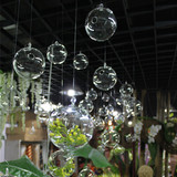 吊挂悬挂吊透明玻璃圆球花瓶 婚礼时尚家居装饰特价圣诞橱窗水培