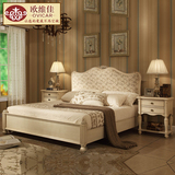 美式床白色木床卧室双人床1.8米床小户型床美式乡村大床美式婚床