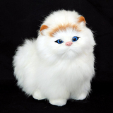 仿真动物儿童玩具偶可爱猫咪会叫毛绒萌宠物教学模型摆件生日礼物