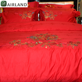 香港雅兰家纺床上用品 婚庆系列TH050美丽人生床单四件套（红）
