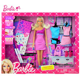 Barbie芭比娃娃女孩创意设计师套装礼盒儿童搭配换装生日礼物玩具
