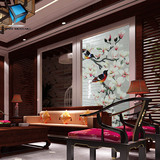 中式玻璃马赛克剪画背景墙拼花 现代客厅玄关餐厅电视墙拼图瓷砖