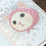 韩国超人气可爱猫咪大本绘图本减压解压填色书成人涂色书画画书