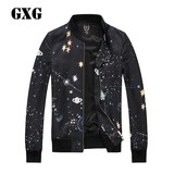 GXG男装 2016商场同款 都市男士黑色休闲夹克外套#61221463现货