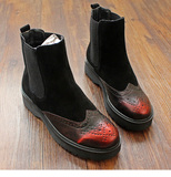 EOS正品2015秋季新款复古短靴松糕鞋坡跟厚底古铜女鞋单鞋包邮