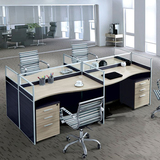 办公家具四人屏风隔断简约现代职员办公桌椅组合多人员工办工作桌