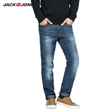 JackJones杰克琼斯春夏专柜男士亚麻修身直筒牛仔裤|215332064