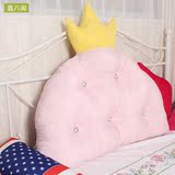 新款可拆洗韩式公主皇冠靠垫儿童礼物加厚软包全棉床头大靠背靠枕