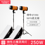 神牛250W摄影灯摄影棚闪光灯套装柔光箱影棚250W设备专业摄影器材