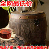 云南普洱茶 熟茶 经典木桶装 02年勐海老茶头500克特价包邮