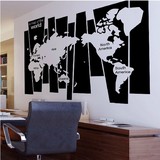 公司企业文化装饰学校教室励志 世界地图墙贴 办公室超大墙壁贴纸