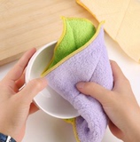 超细纤维双面加厚吸水抹布厨房洗碗布 毛巾不掉毛清洁百洁布