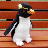 野生动物~法国原单 仿真斯岛黄眉企鹅 南极企鹅毛绒玩具公仔娃娃