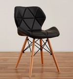 简欧椅咖啡休闲餐椅PU皮创意电脑椅时尚简约餐椅洽谈椅