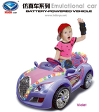 华达5659儿童电动车宝宝电动汽车大型儿童带刹车跑车布加迪童车
