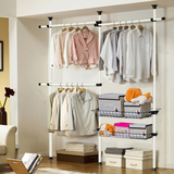 钢架帘衣架衣橱多功能组装衣柜布艺储物柜组合简约现代 简易衣柜