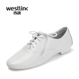 Westlink西遇2016春季新款圆头学院风系带休闲鞋百搭平底单鞋女鞋