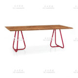 北欧实木餐桌 长方形办公桌会议桌复古宜家工作台咖啡桌个性 书桌
