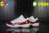 CPU(裁片级)AJ11 大学红 乔11 白红低帮男女鞋 篮球鞋 528895-102