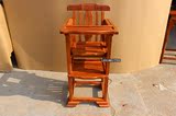 厂家直销明清古典红木家具非洲花梨木宝宝椅实木婴儿童带扶手餐椅