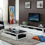 客厅家具组合套装 钢化玻璃 茶几电视柜组合 餐桌椅组合 成套家具