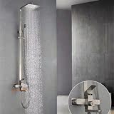 304不锈钢淋浴花洒套装冷热水方形龙头卫生间浴室多功能促销推销