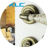 【德国KLC】欧式青古铜室内门锁仿古卧室房门分体锁具陶瓷把手