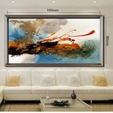 客厅沙发背景墙画现代简约卧室画酒店软装配画喷溅印象派抽象油画