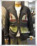 正品韩国东大门代购男装冬季新款韩版复古V领针织衫男士毛衣外套